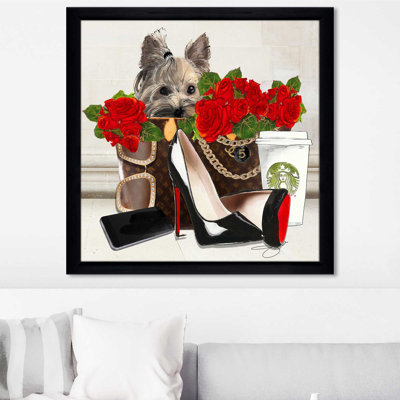 Fashion Yorkie 2 (Square) par By Jodi - impression