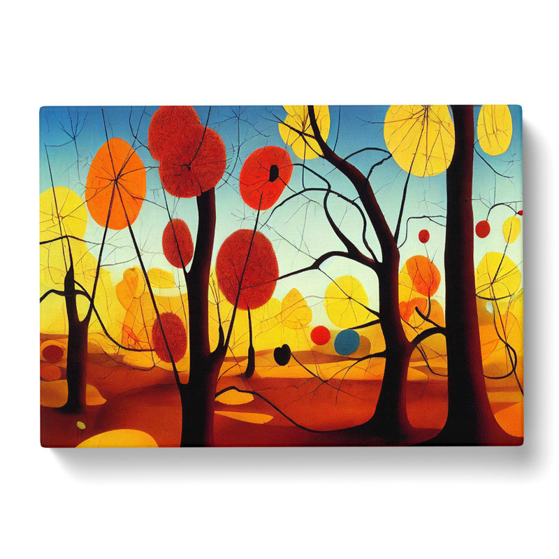 Autumn Forest Trees - Wrapped Canvas, 50cm H x 76cm W x 3cm D