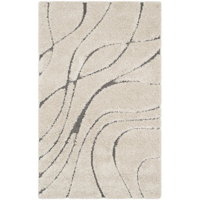 Ashal Abstract Cream/Gray Area Rug