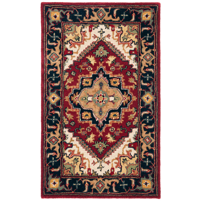 Oriental Wool Hand Tufted Area Rug, Rectangle 61 x 91 cm