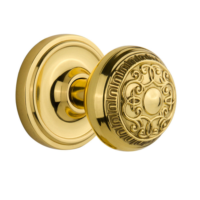 Classic Rosette with Egg & Dart Door Knob Nostalgic Warehouse 