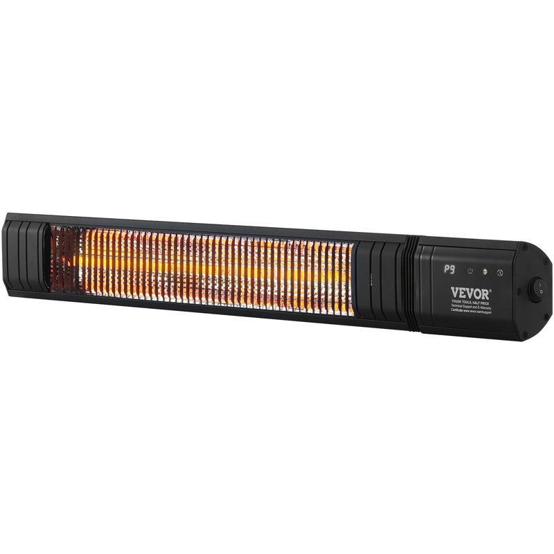 Chaufferette infrarouge, radiateur électrique infrarouge à télécommande 1500W
