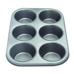 Culinary Edge 6 Cup Non-Stick Steel Muffin Pan with Lid