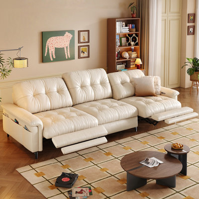 Genuine Leather Modular Sofa cushion couch