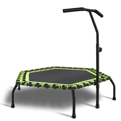 Metro Lane ft Round Fitness Trampoline with Handlebar