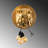 Elegant Gold Wall Lamp, 17.7 x 17.7 x 10.6 Inches | 100% Polyester Shade, Max 40W E27 Socket (Bulb Not Included) | Stylish and Modern Design, Perfect for Living Room or Bedroom, IP20 Rated