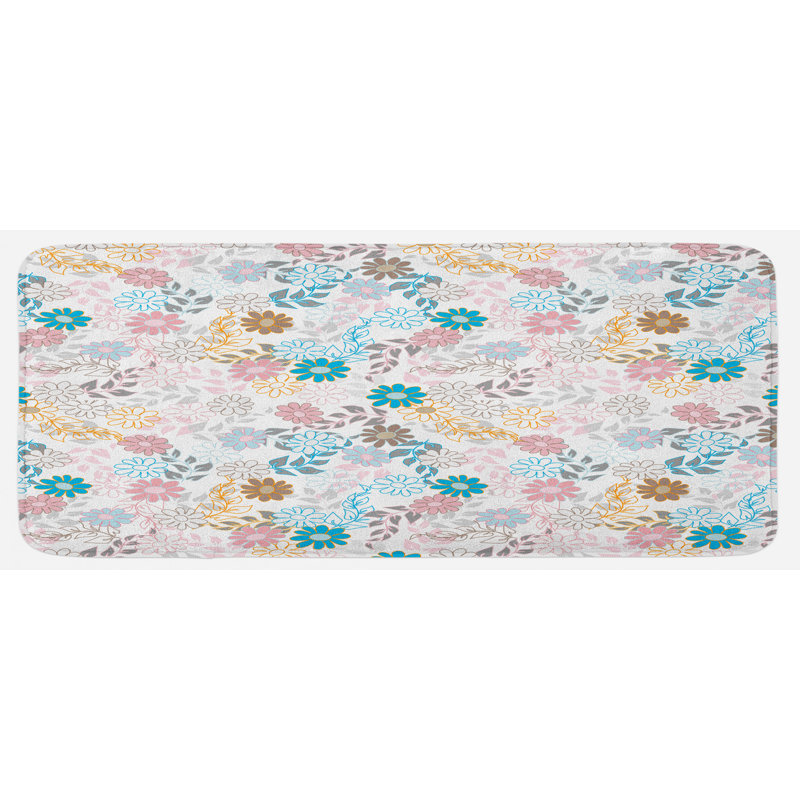 Tapis de cuisine multicolore à couleurs pastel