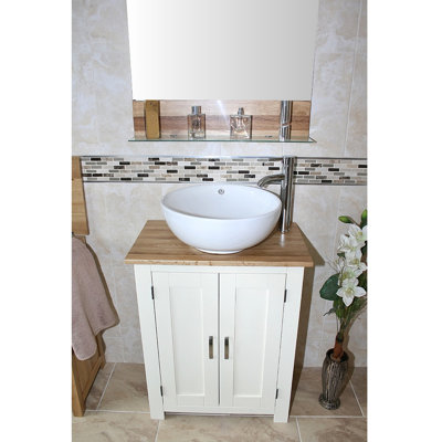 Radnor 650 mm Freestanding Single Vanity with Vessel Ceramic Basin