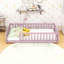 Lit simple en bois avec clôture-40852871