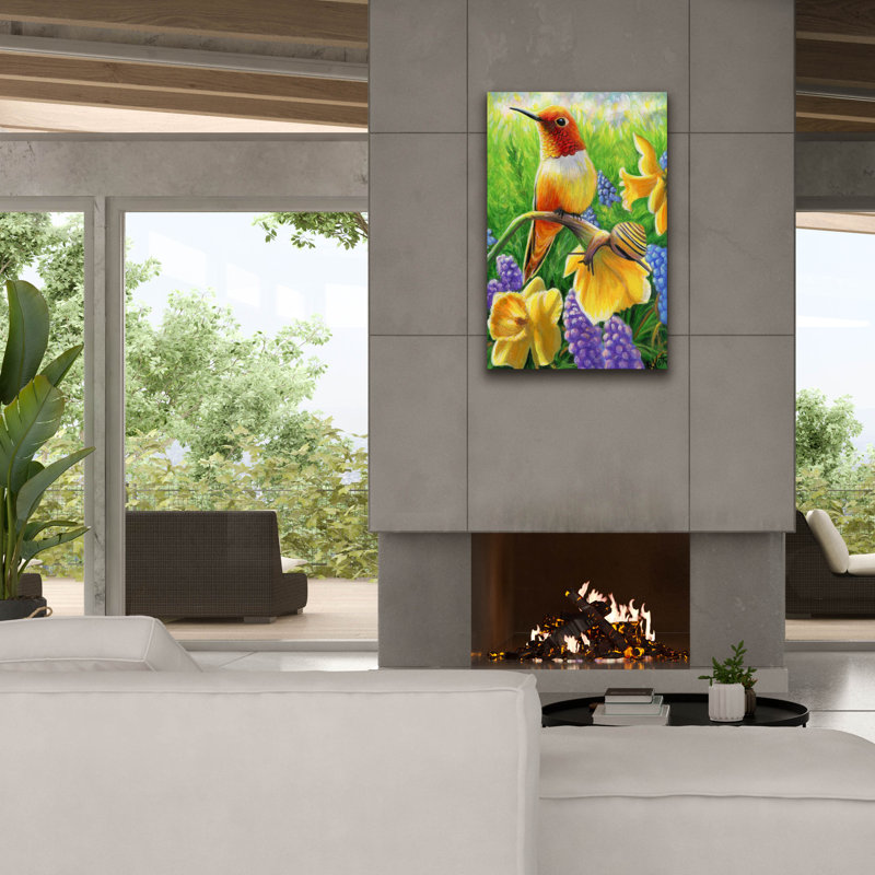 «Spring In The Garden9» par Bridget Voth, H 40 po x l 26 po x P 1,5 po