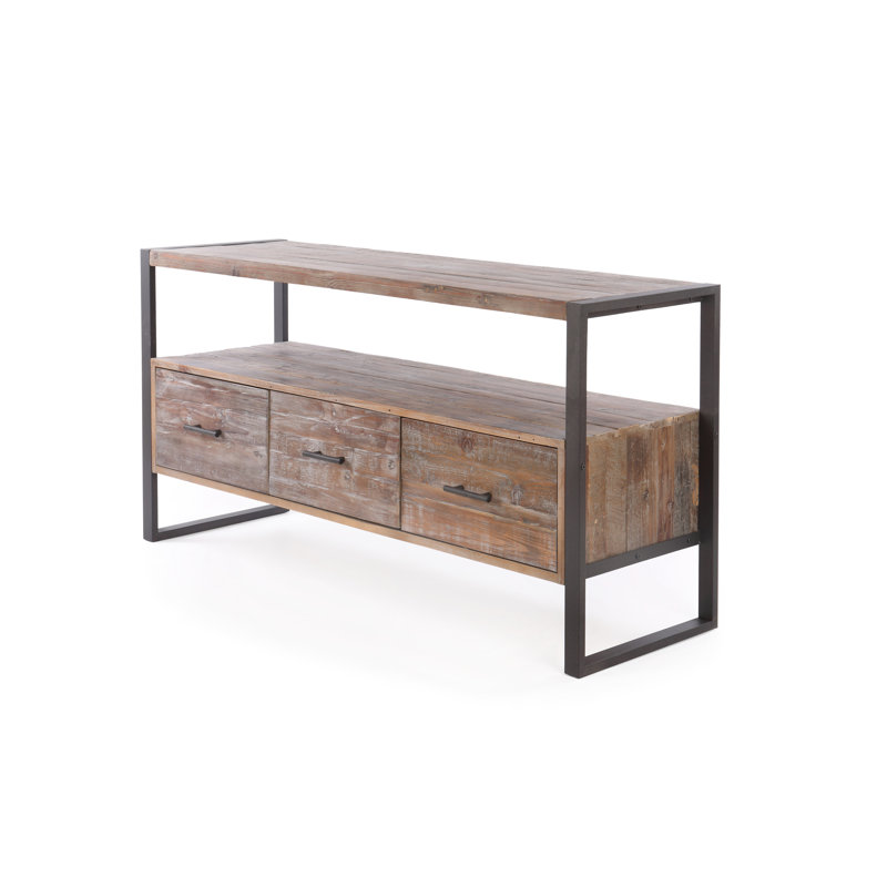 Meuble télé 60 po en bois récupéré