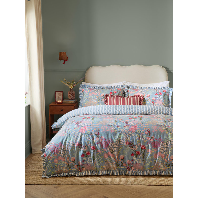 Gardenia Cotton Blend Duvet Cover Set, Single Duvet Cover + 1 Standard Pillowcase
