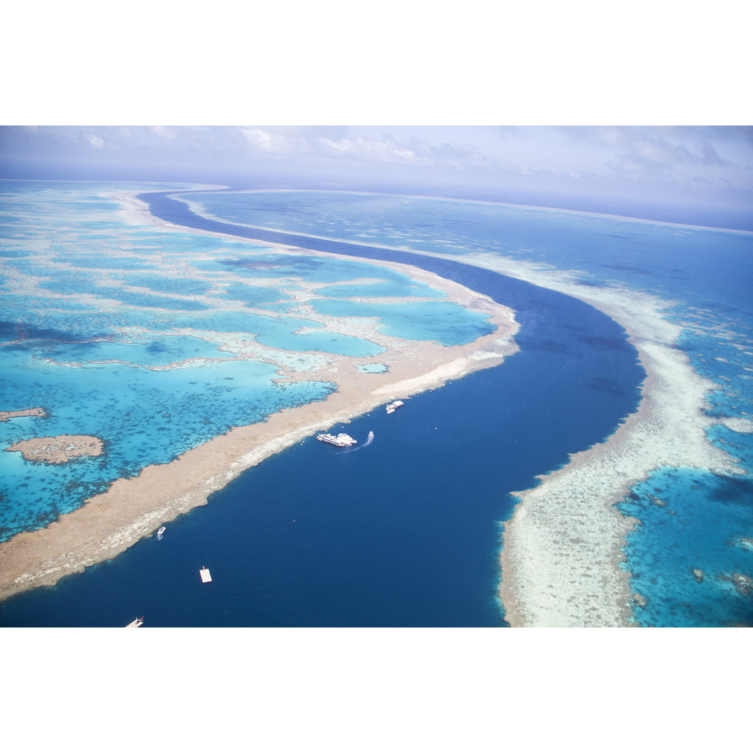 Leinwandbild Gezeitenkanal durch das Great Barrier Reef