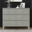 Commode double 6 tiroirs avec miroir Kawena
