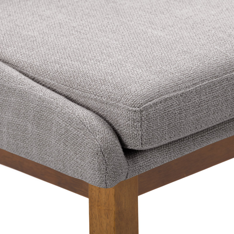 Aodhi Upholstered Counter Stool with Solid Wood Frame, Light Gray