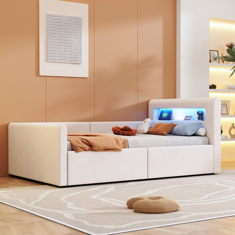 Bed, Beige