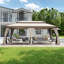 20 pi L 10 pi. D Pavillon de jardin en métal avec acier-93569465
