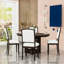 Ensemble de table de salle à manger 5 pièces en bois extensible avec rallonge amovible et 4 chaises rembourrées-316169595