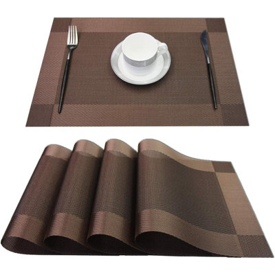 Ensemble de 4 napperons en PVC pour la protection de la table de salle à manger