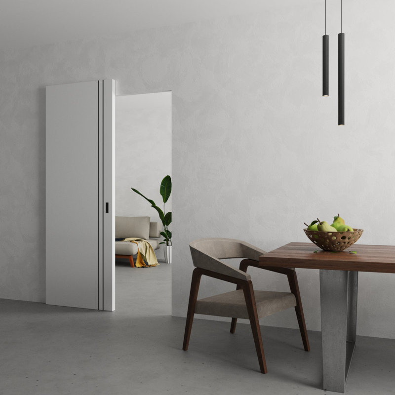 Grange cachée | Planum 0016 soie | Portes robustes avec finition | Ensemble coulissant Magic, 36 po x 80 po
