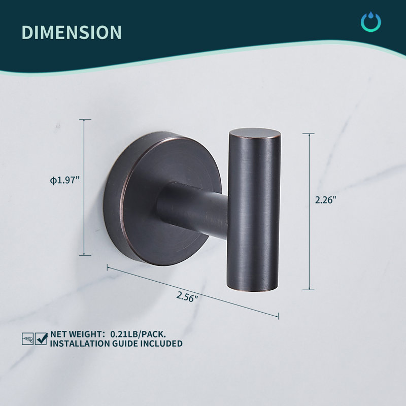 Wall Mounted Towel Hook, Oil-Rubbed Bronze