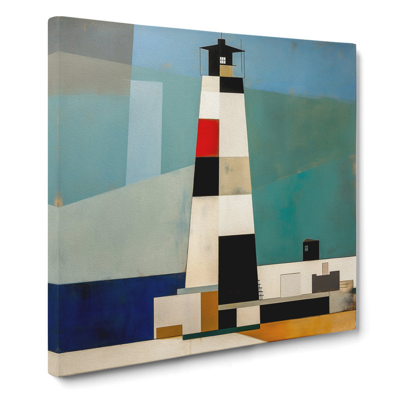 Lighthouse Suprematism - Wrapped Canvas, 35cm H x 35cm W