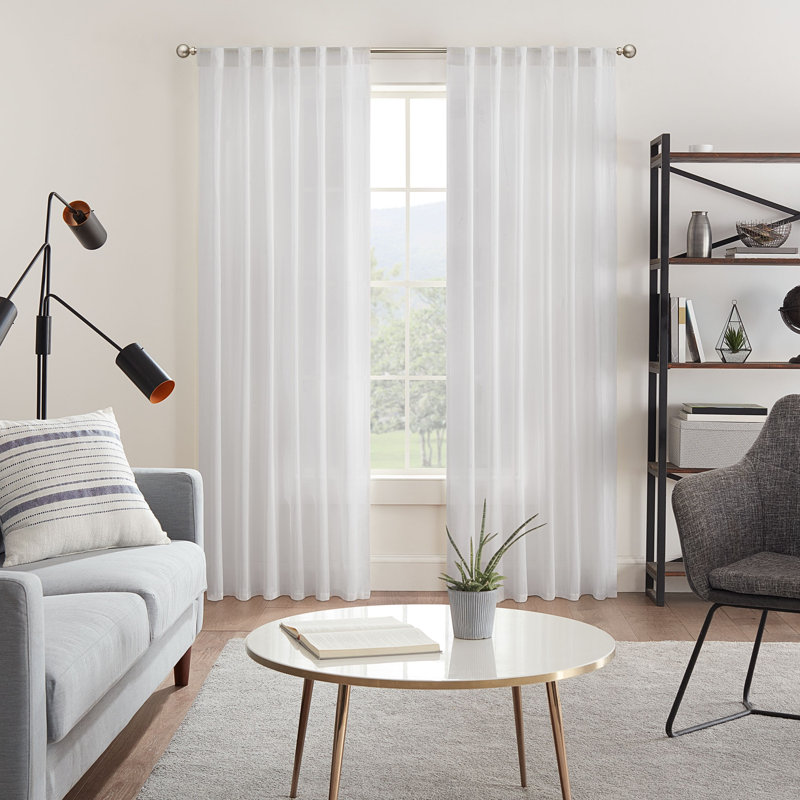 Ensemble de tringle à rideaux avec embouts sphériques modernes et tringle murale en acier de la collection Mode Simplicity