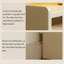 Meuble-lavabo polyvalent pliable minimaliste beige à double usage pour poste de travail de maquillage et d'écriture