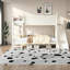 Lit double au dessus d'un lit double avec tablettes de rangement, lit superposé coulissant en bois massif, chambre d'enfant moderne