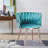 17.72'' H Velvet Upholstered Metal Side Chair-1031742244