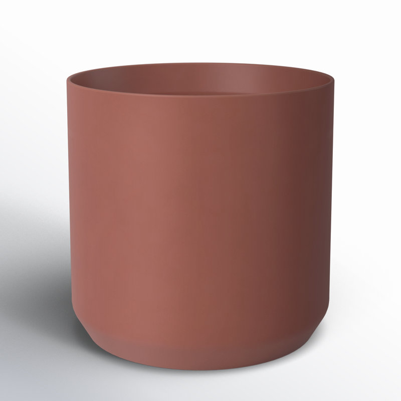 Parsons Handmade Ceramic Pot Planter, Brown, 10" H x 10.75" W x 10.75" D