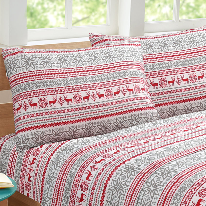 Deantre Microfiber Geometric Sheet Set, Full