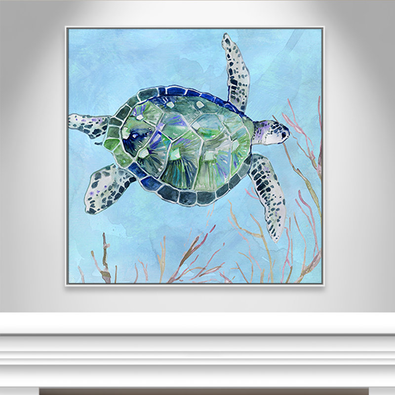 «Se3a Turtle Collection Sea Turtle I» par Carol Robinson, reproduction sur toile