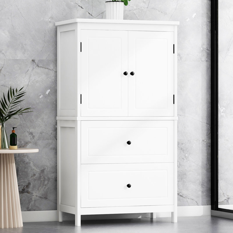Bathroom Storage Cabinet, White