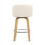 Tabouret de bar et de comptoir pivotant avec cadre en bois Caelus (ensemble de 3)-117581494-117581497