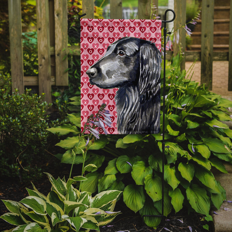 Drapeau de jardin Varastad, Flat-coated retriever