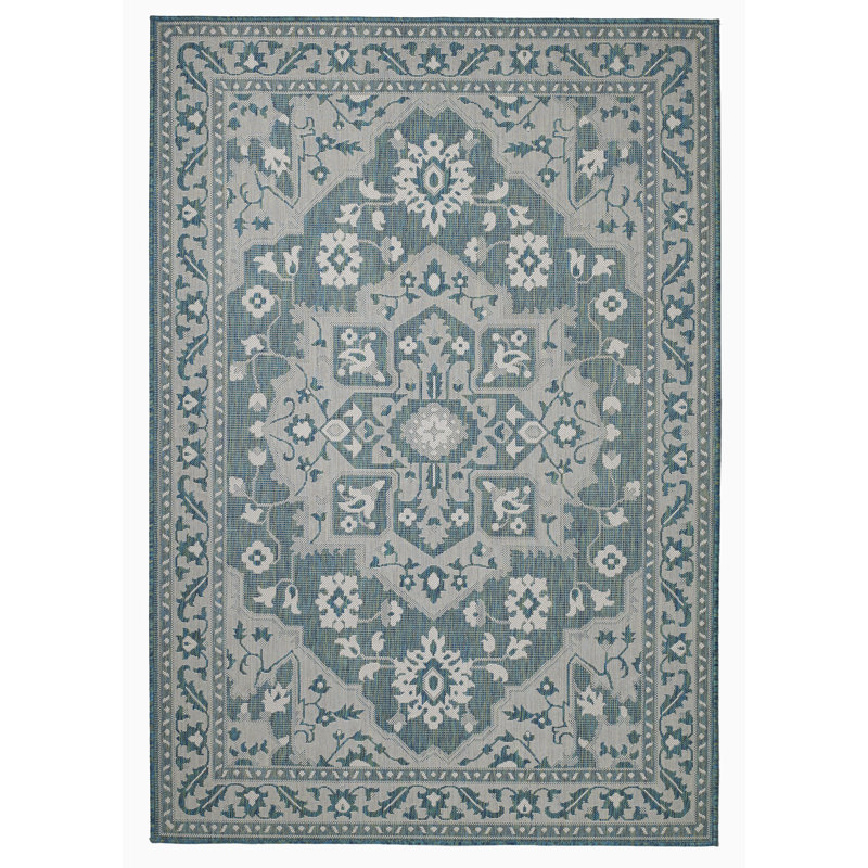 Geometric Indoor / Outdoor Rug, Rectangle 7'10 " x 10'9"
