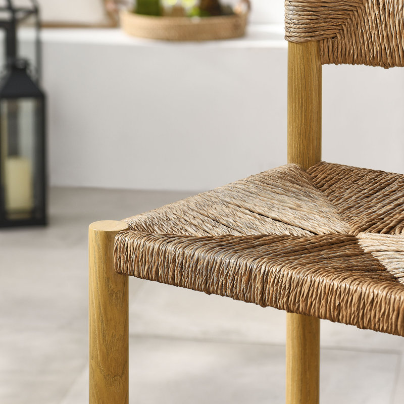 Ensemble de 2 tabourets de comptoir d'extérieur en rotin et aluminium Parkland, Naturel / naturel, H 26 po