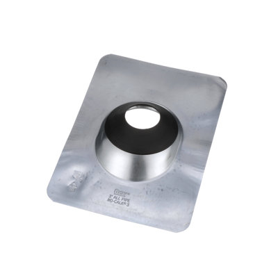 11" x 14.5" No-Calk Galvanized Steel Vent Pipe Roof Flashing with 3" Diameter