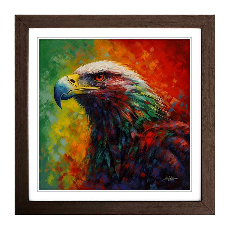 Single Picture Frame Print on Wood, Walnut