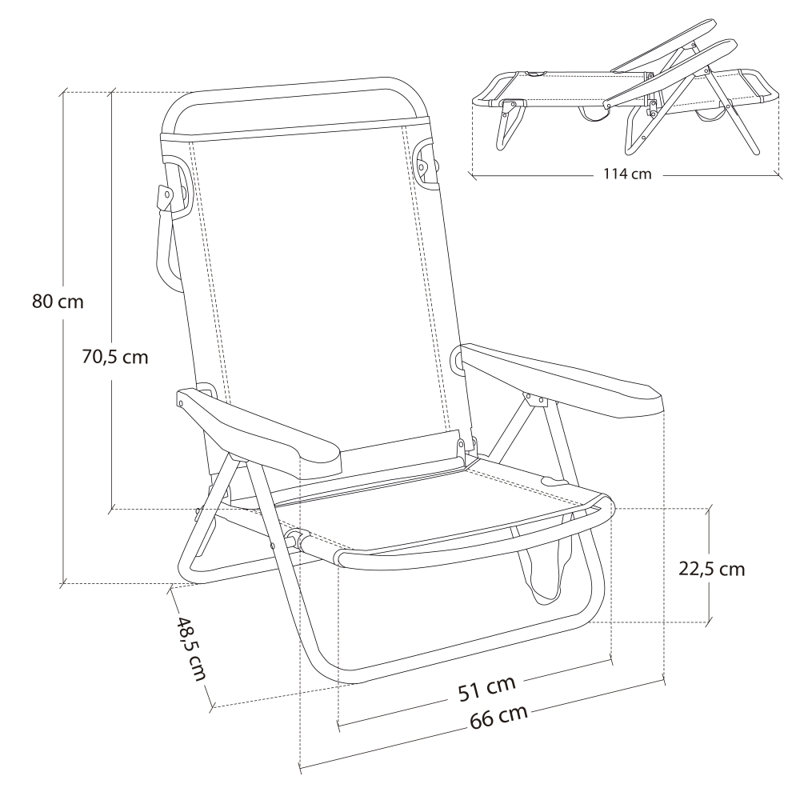 Folding Beach Chair, Pink