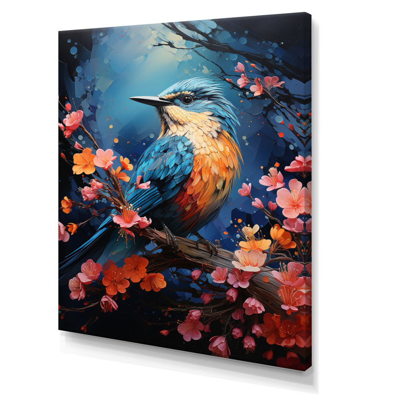 Reproduction d'art sur toile, oiseaux, Toile tendue, H 44 po x l 34 po x P 1,5 po