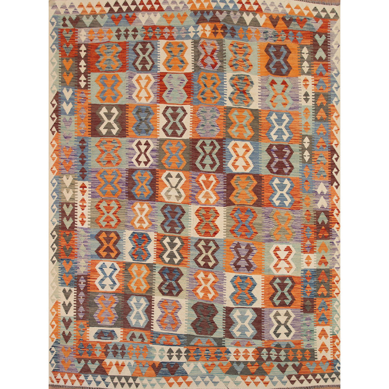 Tapis oriental en laine Kilim All-Over 8 x 10