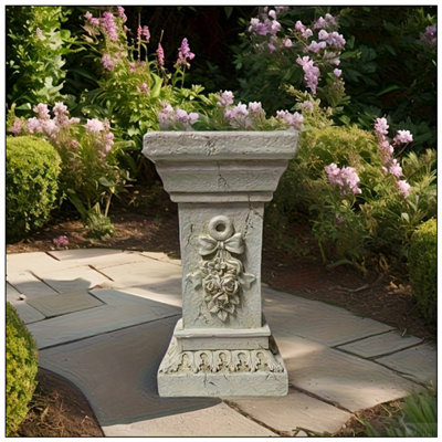Colonne de jardin décorative, colonne romaine de style grec antique rétro blanc élégant de 12 po, convient à la décoration de jardin, convient aux mariages et aux tables de salle à manger, utilisation intérieure / extérieure multifonctionnelle, parfaite
