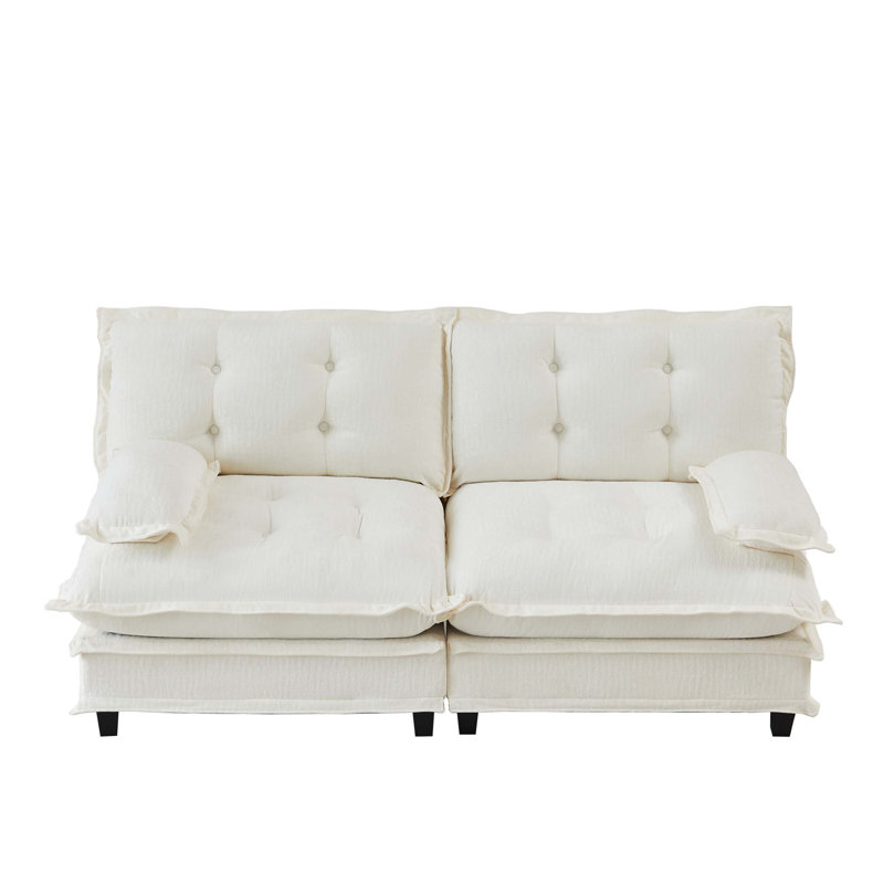 Modular Cloud Couch with Breathable Chenille Fabric