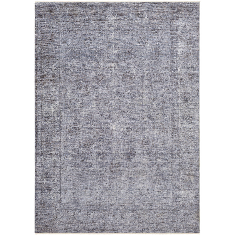 Tapis oriental bleu / gris Altom, Rectangulaire 9 pi x 13 pi 1 po