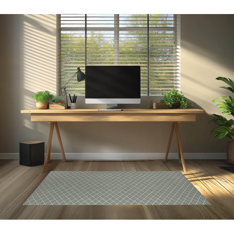 Tapis de bureau léger à chevrons, L 7 pi x L 5 pi, Chimichurri