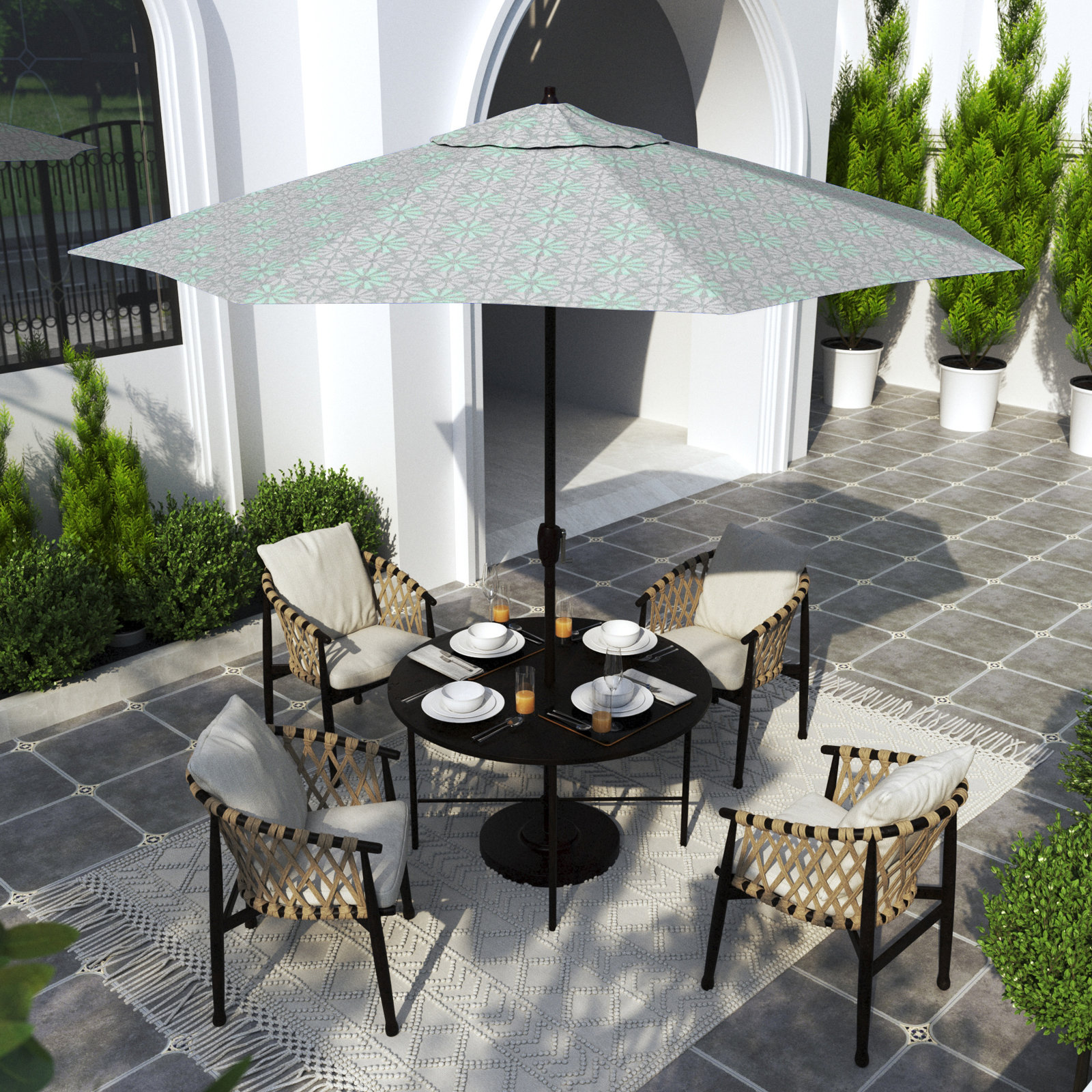 Astraea 9' Umbrella, Spiro Capri - Pacifica Premium