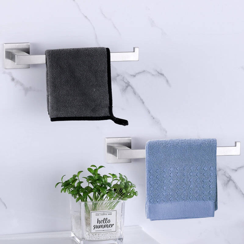 Anneau à serviette pour salle de bain, Nickel brossé