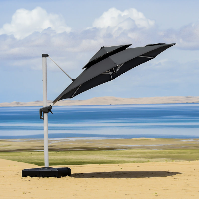 Legend 4m Cantilever Parasol With Base, Black